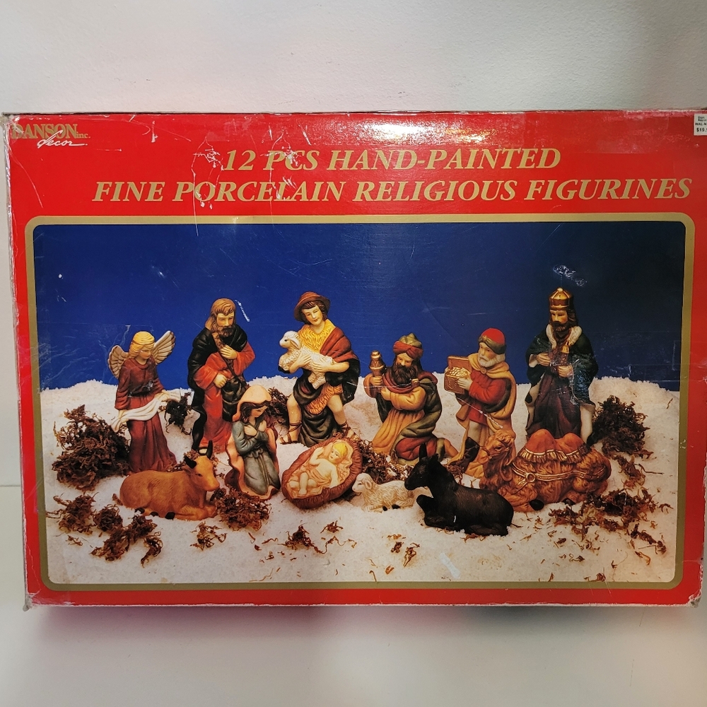 Danson Decor 12 Piece Porcelain Religious Figurines Nativity set